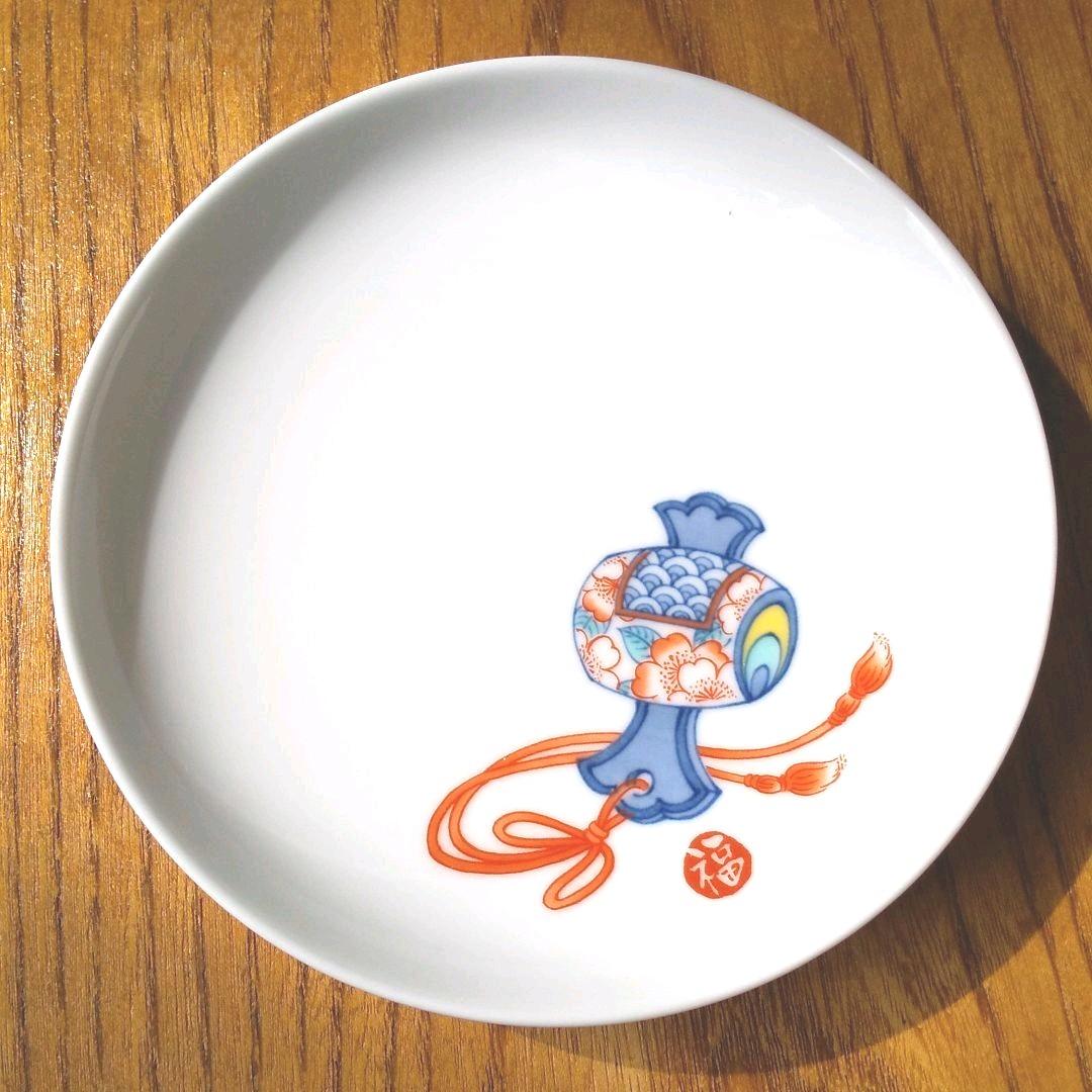 ✡️未使用✡️ 伊万里焼 激レア❤️ 縁起物 小槌の柄 小皿 ２枚 食器 和皿