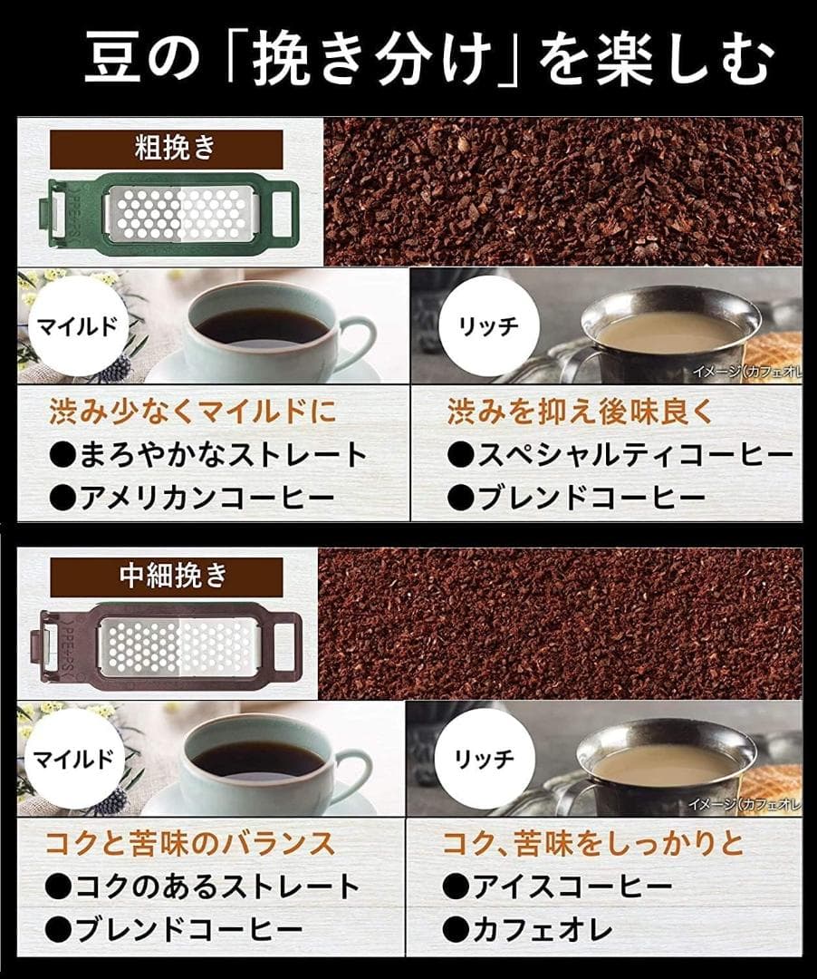 パナソニック NC-A37 豆を挽き付全自動 コーヒーメーカー ブラック 箱あり