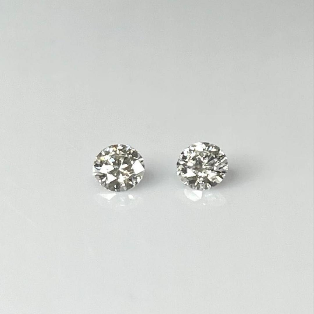 k18フクリン　天然ダイヤモンドピアス 計0.6ct GIA鑑定書付き