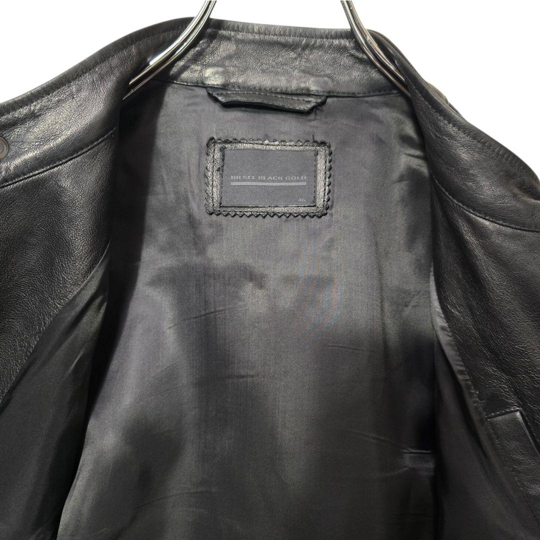 DIESEL BLACKGOLD シングルライダースジャケット ラムレザー 46