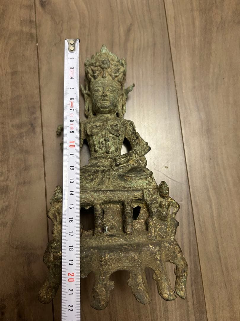 古董 中国明時代 觀音銅像 旧家藏出し