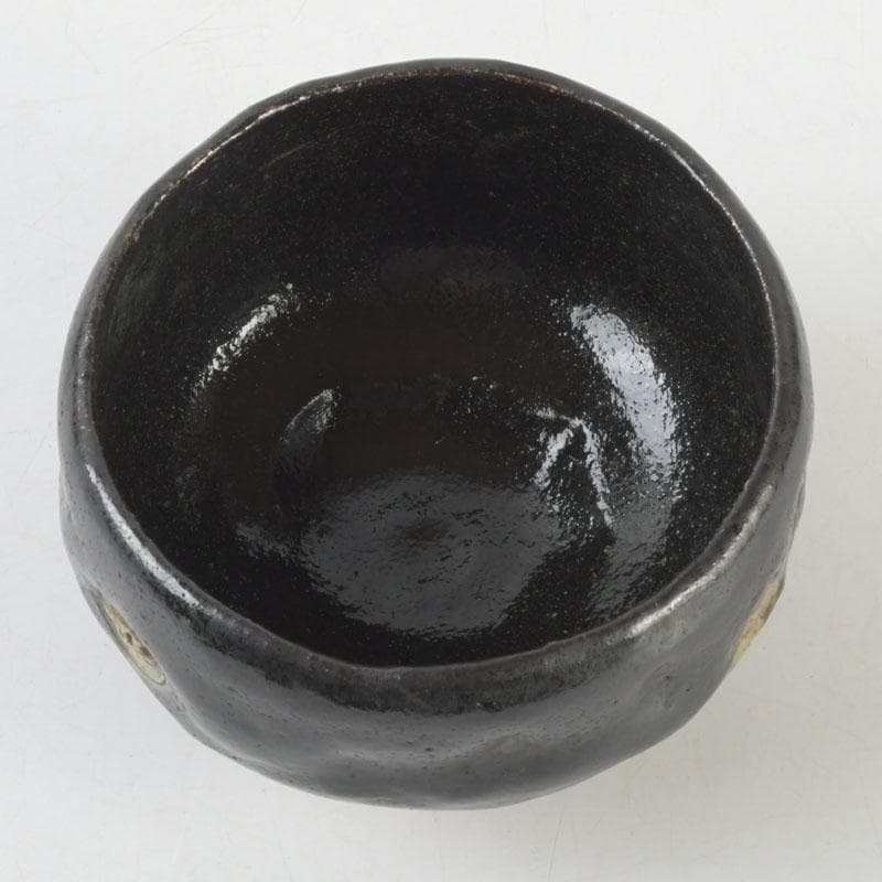 茶道具　楽吉左衛門　黒楽数印茶碗　V　9668
