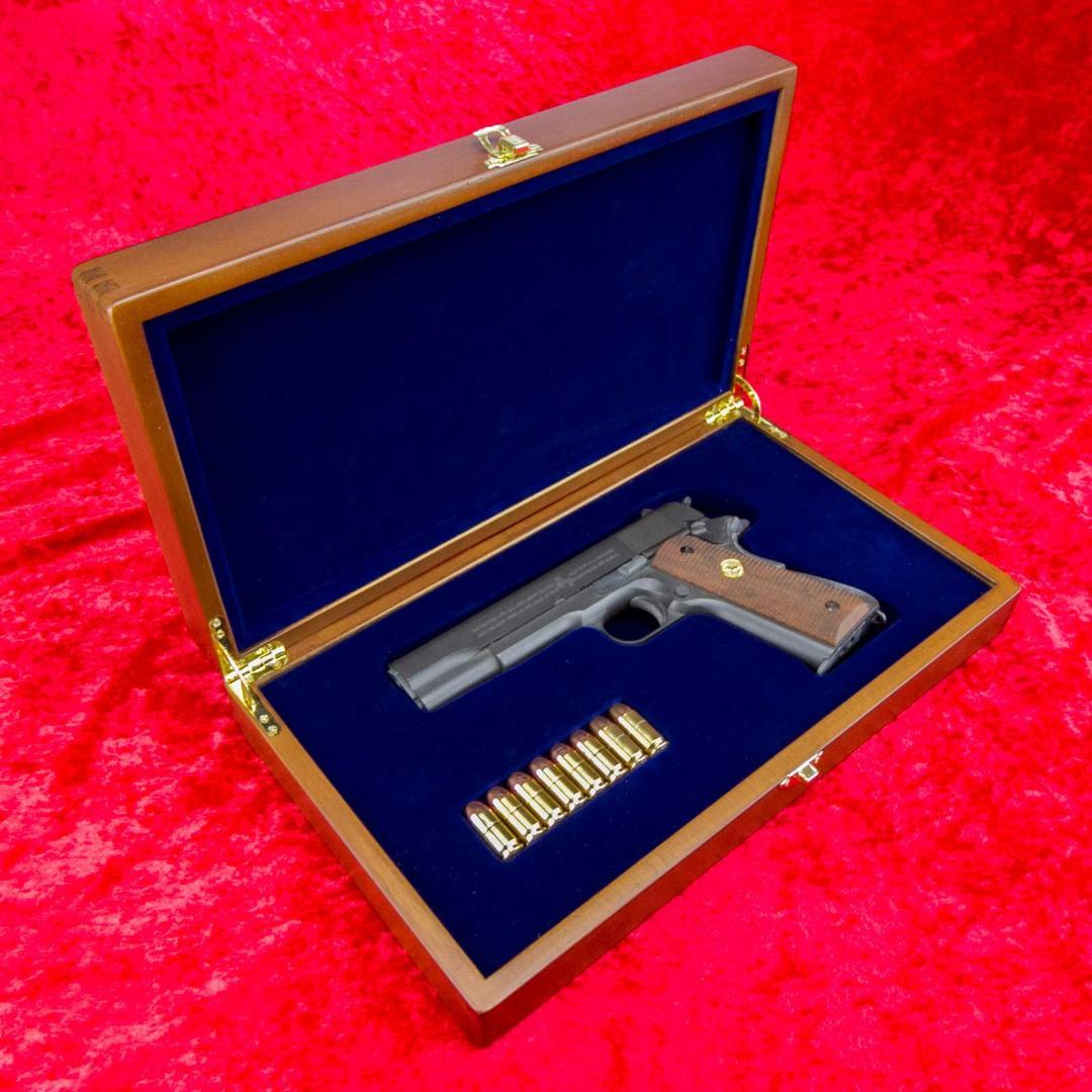 Colt M1911 専用 高級木製化粧箱 GUNケース (RedModel)