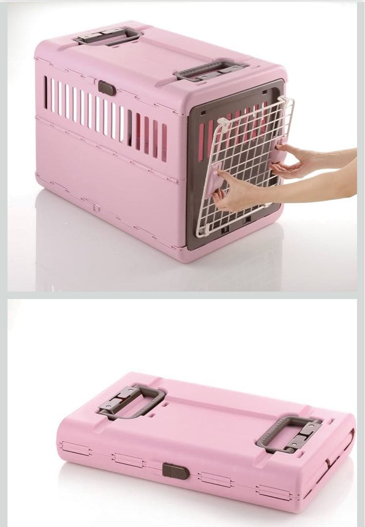 【新品未使用】リッチェル キャンピングキャリー 折りたたみ ダークブラウン L
