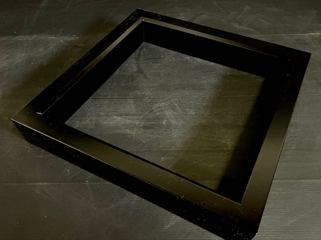 【美品】「祖」 真塗 炉縁 塗師 浄白 共箱 茶道具 (25E)