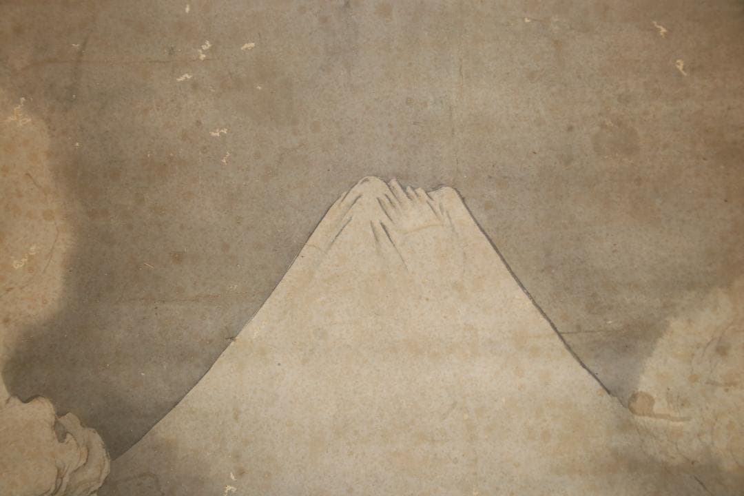 関蓑洲筆　富士越龍之図（江戸時代末～明治時代初）
