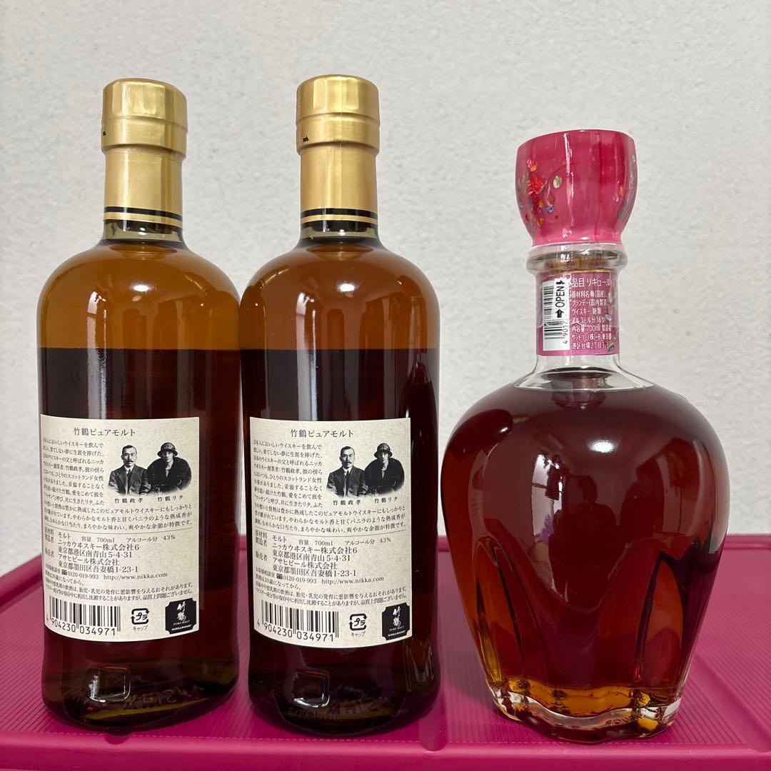 山崎12年・白州100周年記念セット、竹鶴2本、梅酒1本、余一3本セットです