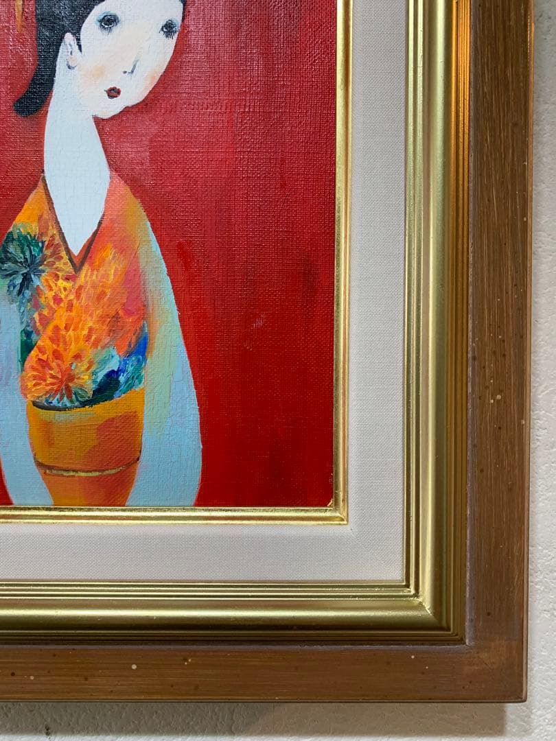 絵画　油彩肉筆画　安藤みくに『乙女狂想3』SMサイズ　個展作品