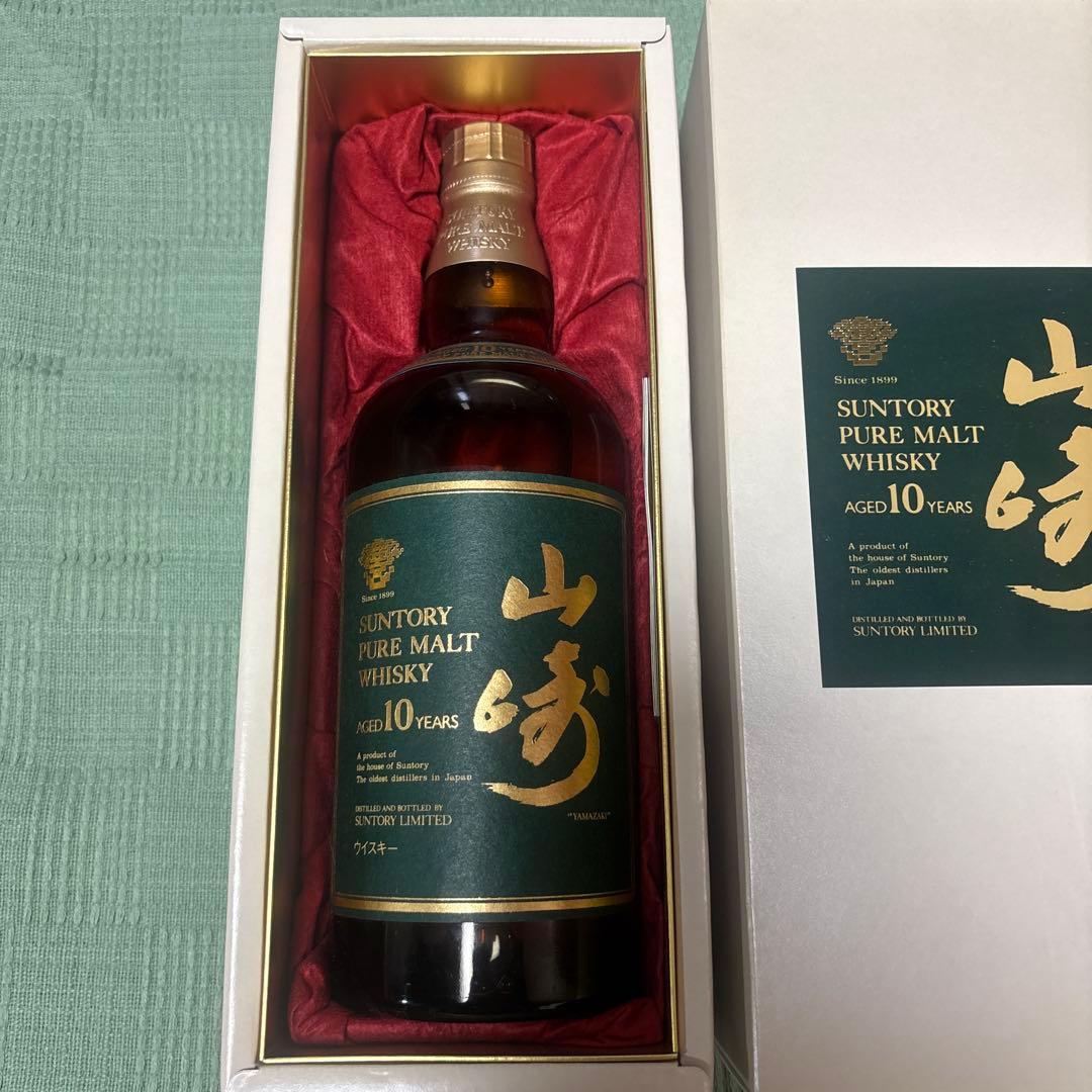 【未開封】サントリー 山崎10年 ピュアモルトウイスキー グリーンラベル 750