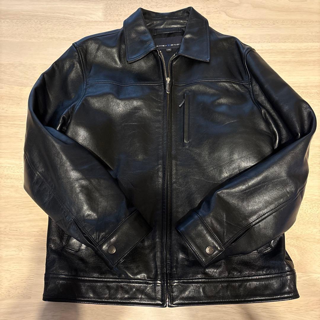 CHEVIGNON 黒 レザー シングルライダースジャケット M