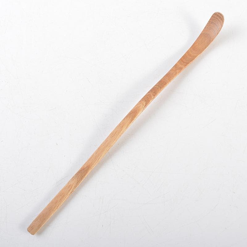 茶道具　大徳寺古材　即中斎　槐茶杓　銘「朝日」　共筒共箱二重箱　M　R5827