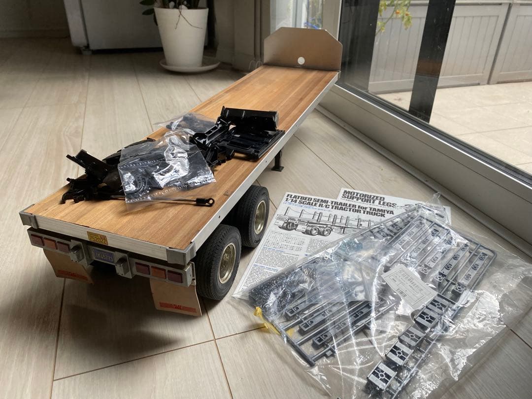 タミヤ 1/14 トレーラー フラットベッド・セミトレーラー パーツ多数