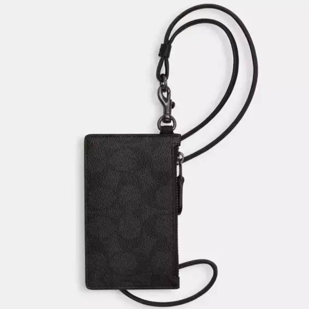 COACH コーチ　ネックストラップ付き　カードケース　パスケース　小銭入れ財布