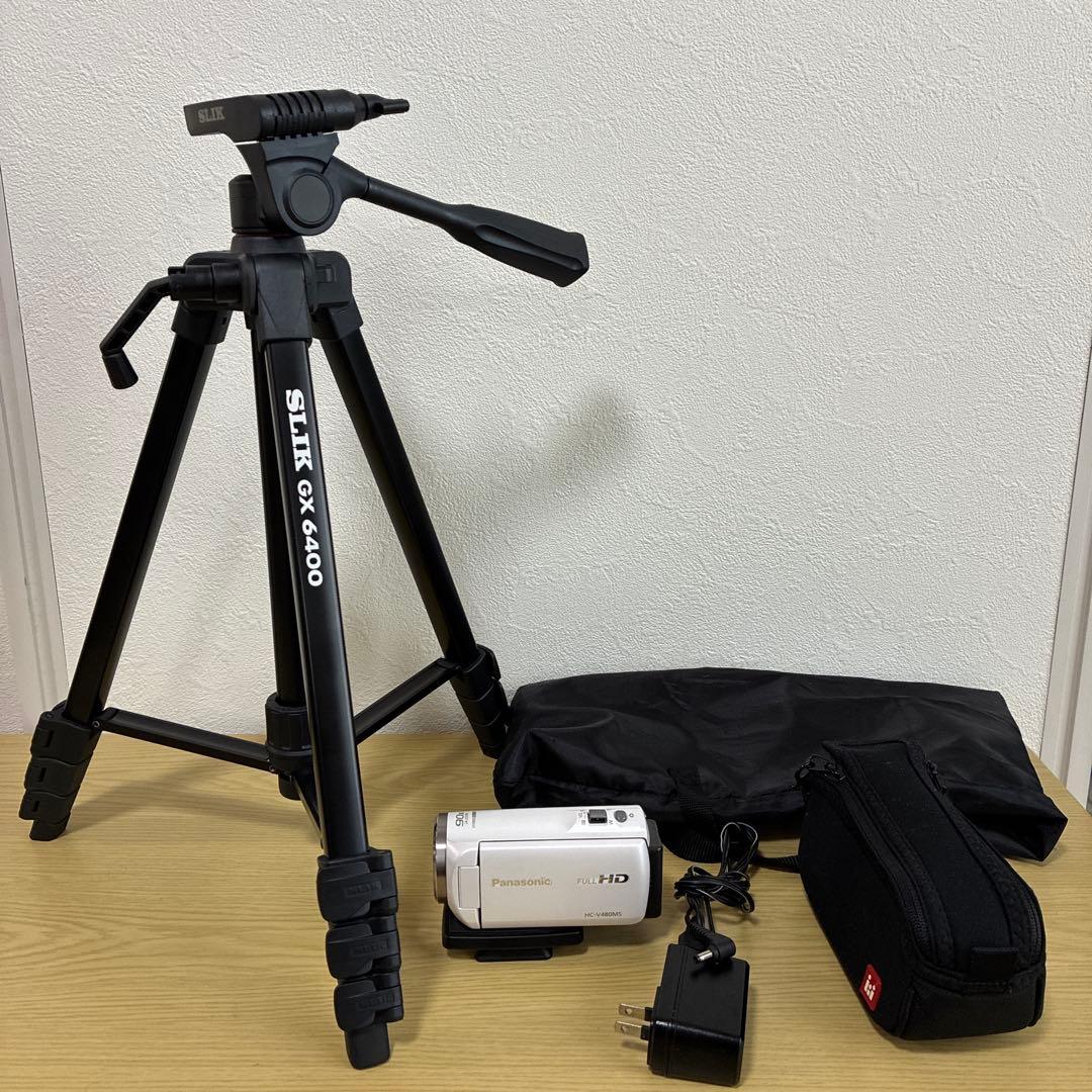 Panasonic FULLHD HC-V480MS ビデオ　三脚　充電器