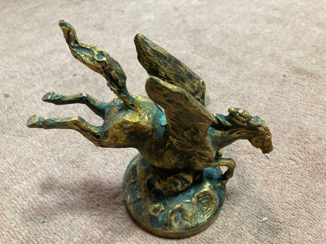 ぽ*れ様 北村西望 彫刻 西望作 銅製 馬　ペガサス　骨董品 美術品　オブジェ置