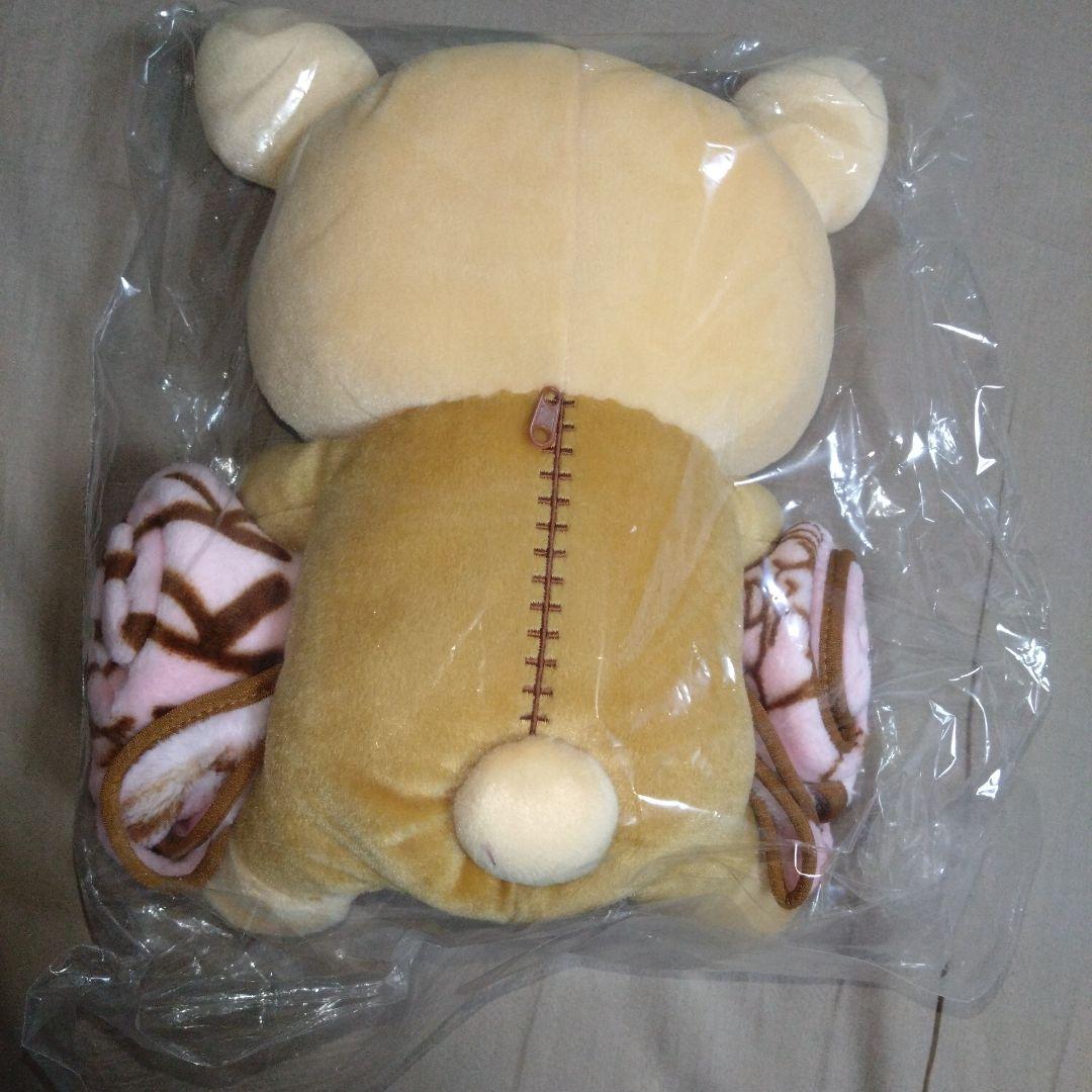 【非売品】リラックマ　ぬいぐるみ付きブランケット　ローソン　icカードステッカー