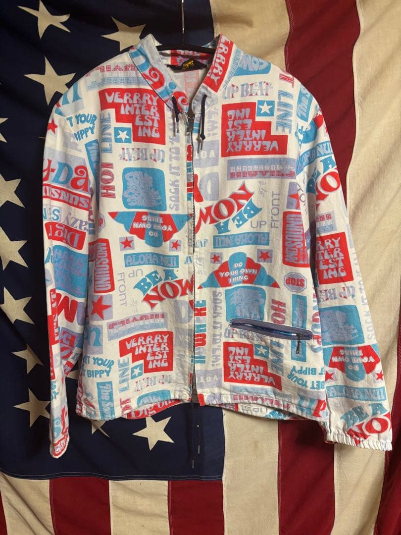ビンテージ60sSIRJAC総柄ジャケット古着モンスターpopサーフbud