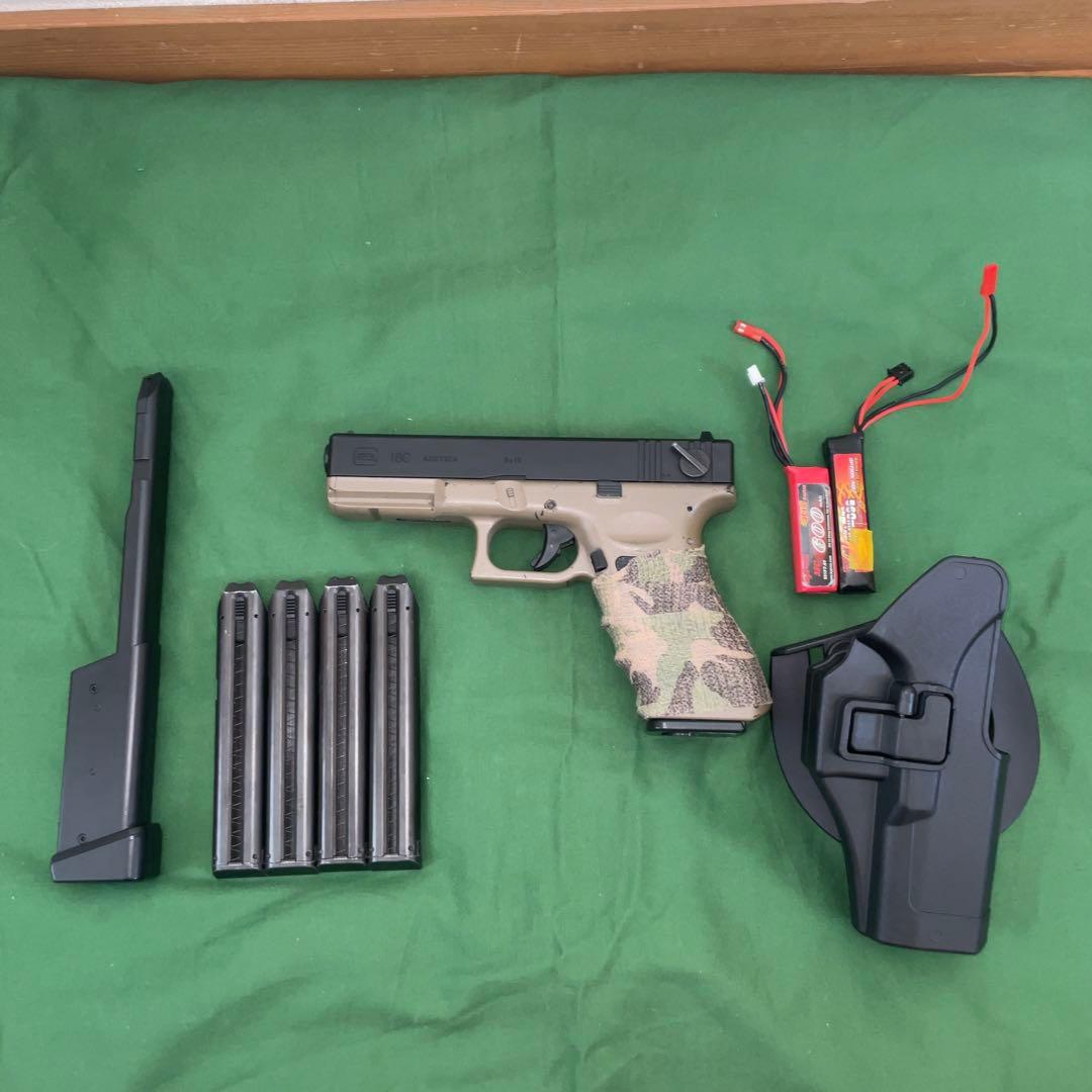 【リポ化済・動作確認済】東京マルイ GLOCK18C 電動ハンドガン フルセット