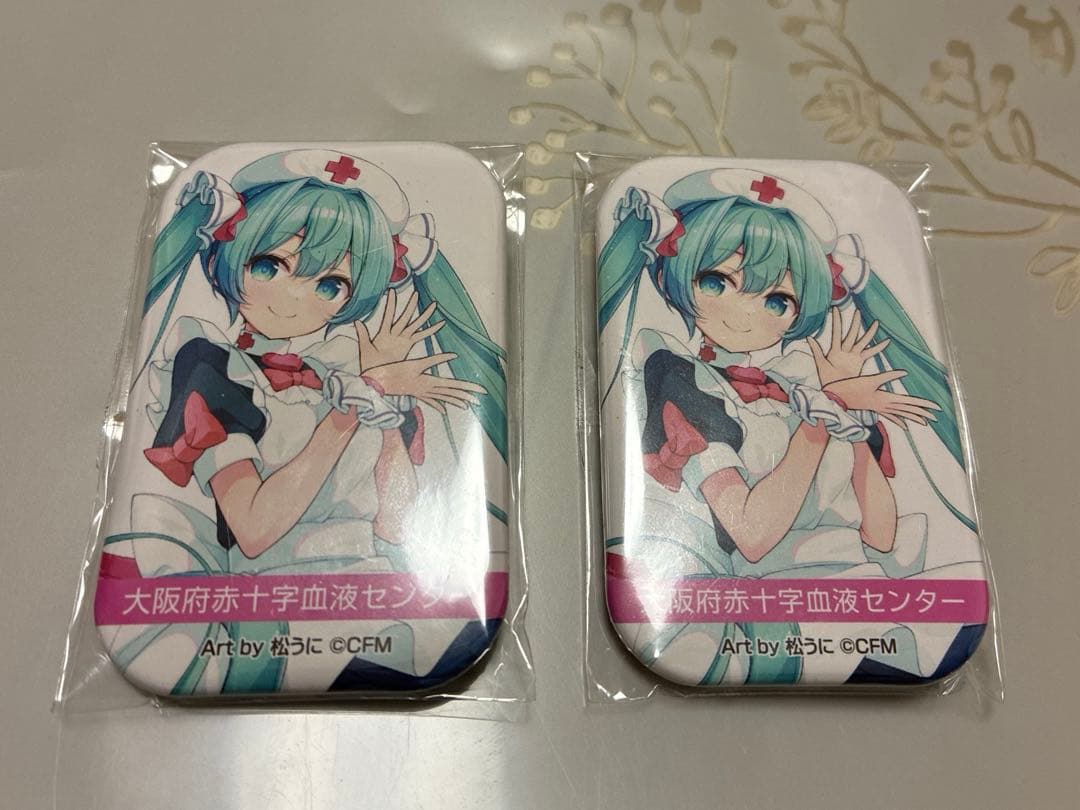 2個セット　初音ミク　献血　缶バッジ　大阪