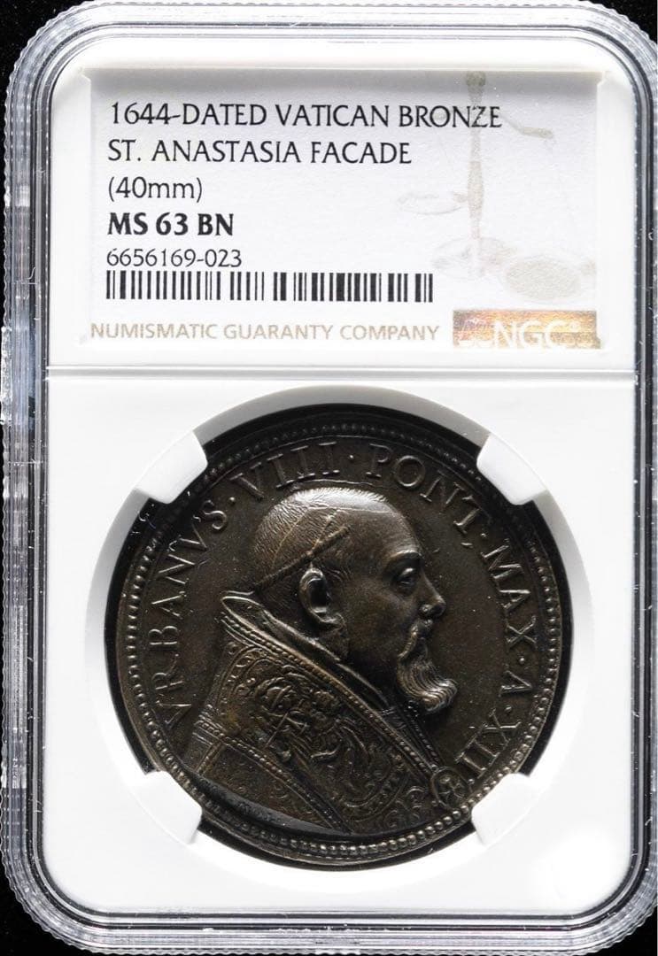 1644年 ウルバヌス8世 アナスタシア大聖堂ブロンズメダル