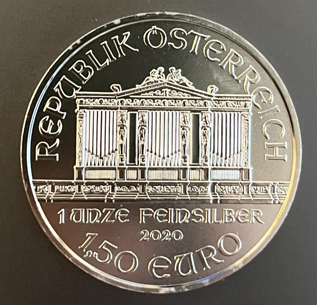 2020 オーストリア ウィーン銀貨 1oz クリアーケース付 1.5 EUR