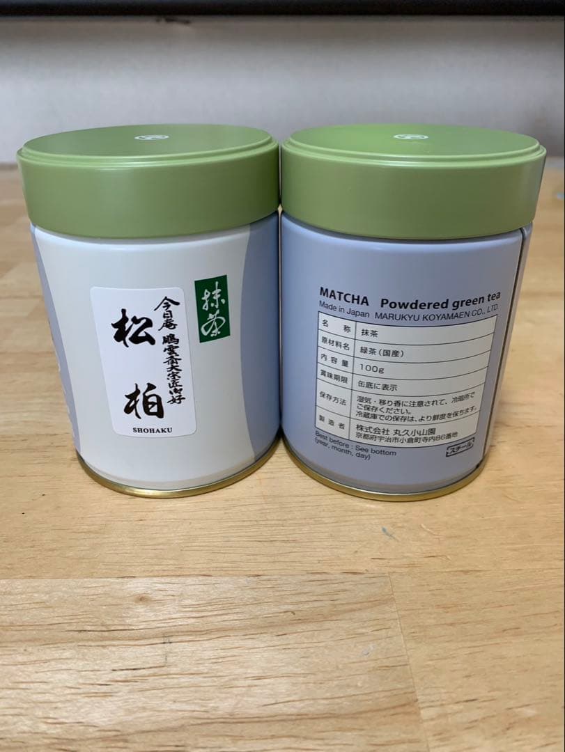 丸久小山園　松柏 抹茶 100g缶　2個