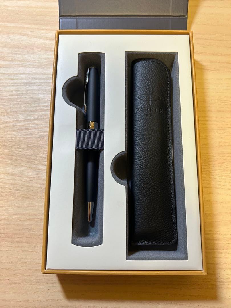PARKER ソネットマット ブラック レザーケース付き