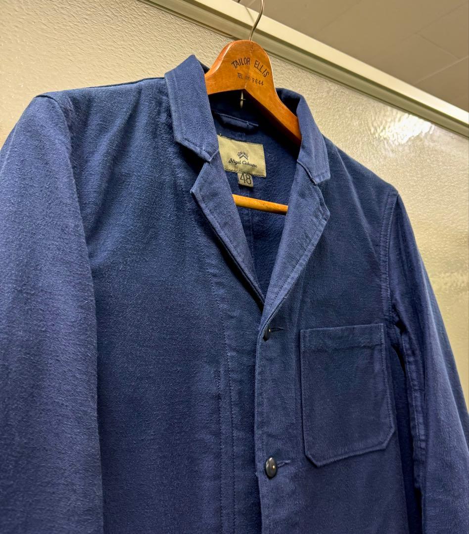Nigel Cabourn ワーカーズコート-モールスキン 48 インディゴ染め