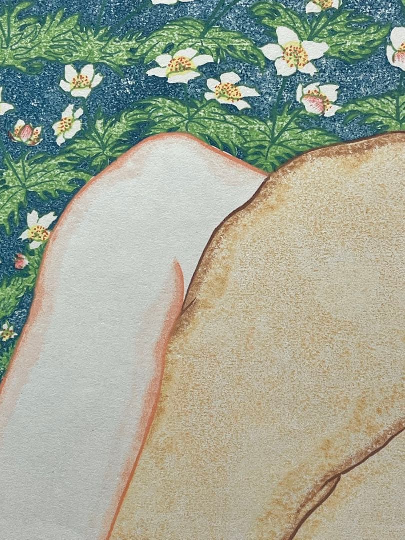 木版画『二輪草』 ニリンソウ