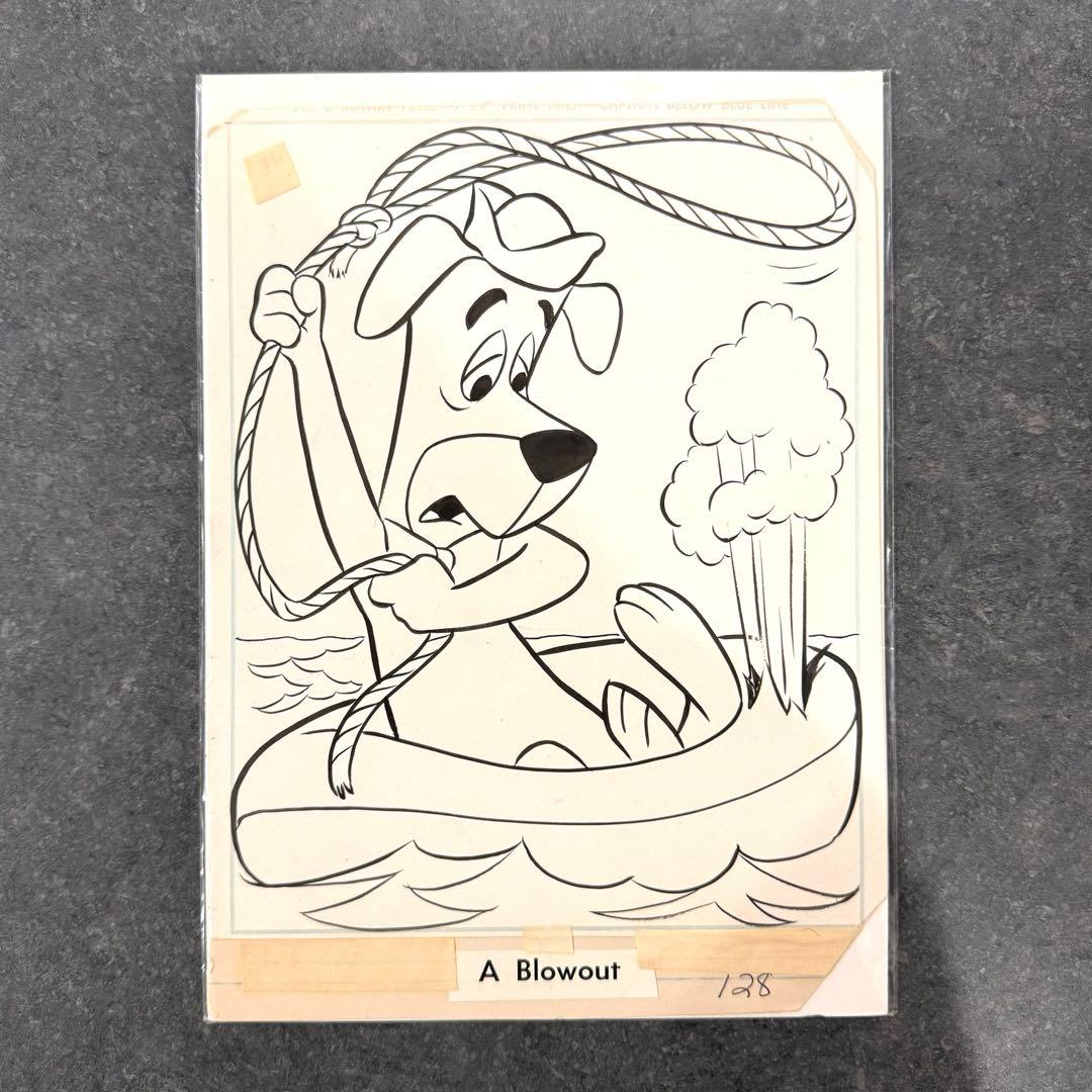 珍犬ハックル イラスト原画★ヴィンテージ★ハンナバーベラ★アメリカン雑貨★絵