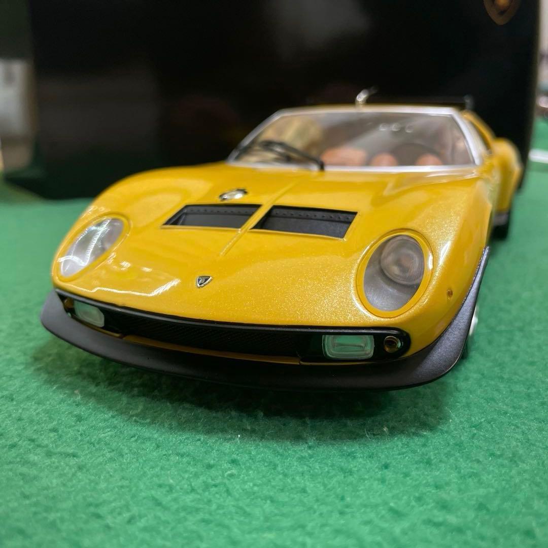 【1/18 ミニカー】京商　ランボルギーニ・ミウラ　SVR イエロー