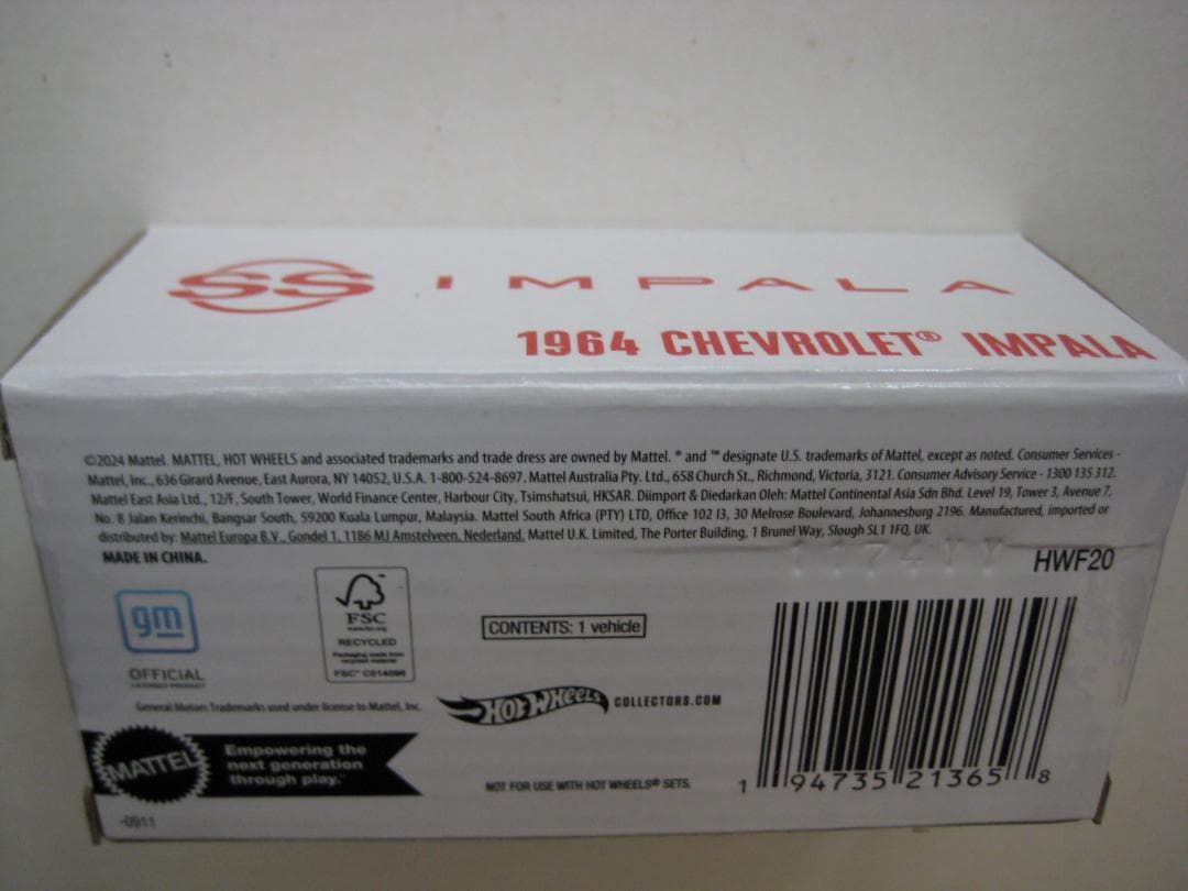 ミニカー HOT WHEELS 1964 CHEVROLET IMPALA