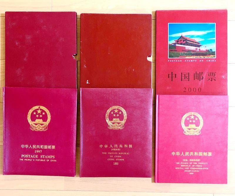 未使用　中国切手三冊毛沢東、鄧小平、宋慶齢記念切手　水滸伝切手など