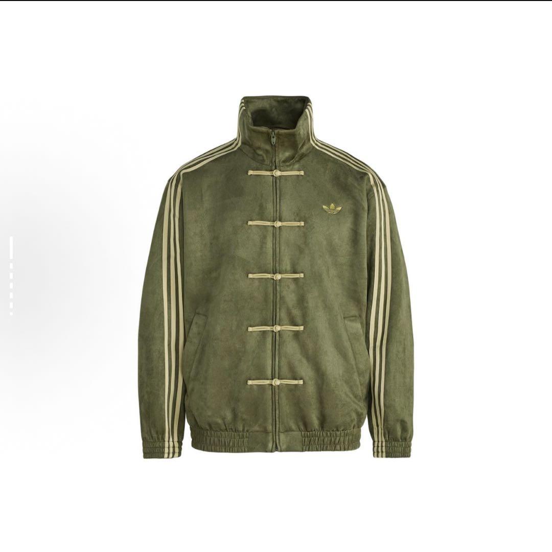 海外限定S Adidas チャイナトラックジャケット グリーン　KT3847