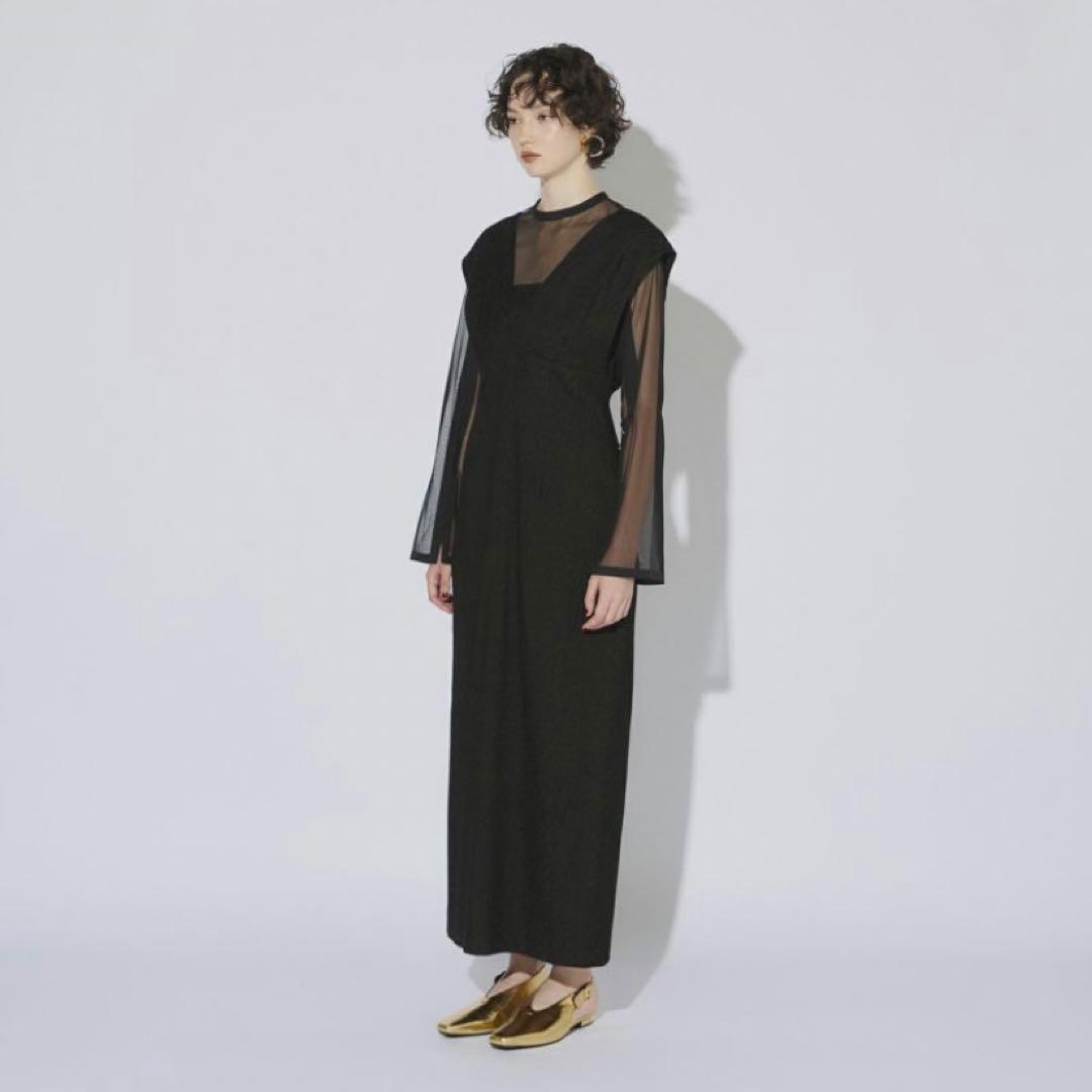 ANDRESD ／ アンドレスド　V line jacquard dress
