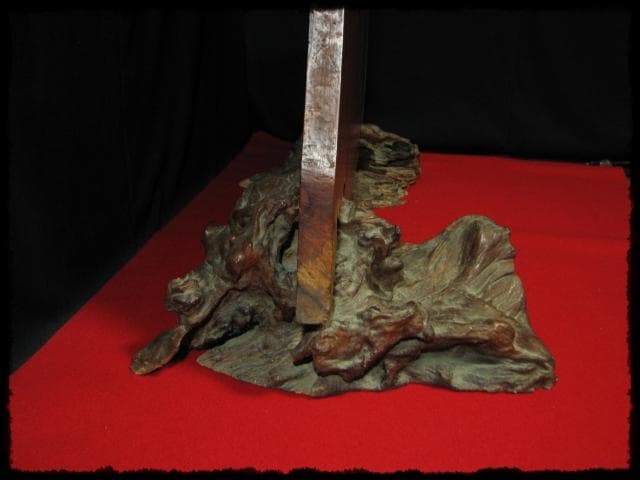 大型 花梨 玉杢 瘤 衝立 結界 置物 一枚板 天然木 間仕切 玄関飾 e58