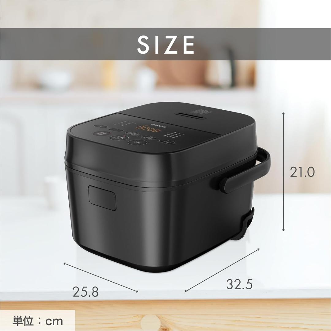 [山善] 炊飯器 一人暮らし 5.5合 3種類炊き分け機能 マイコン式 低温調理
