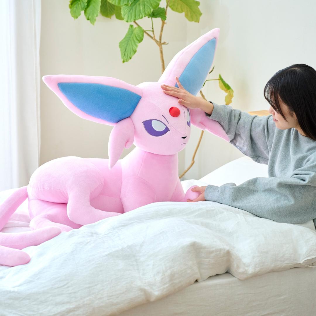 即日発送　ぬいぐるみ等身大エーフィ　寝そべり