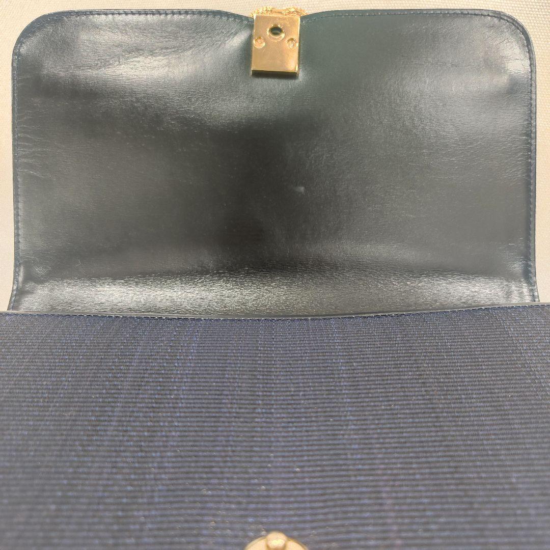 COMTESSE　コンテス　ワンハンドルバッグ　ホースヘアー×レザー　ネイビー