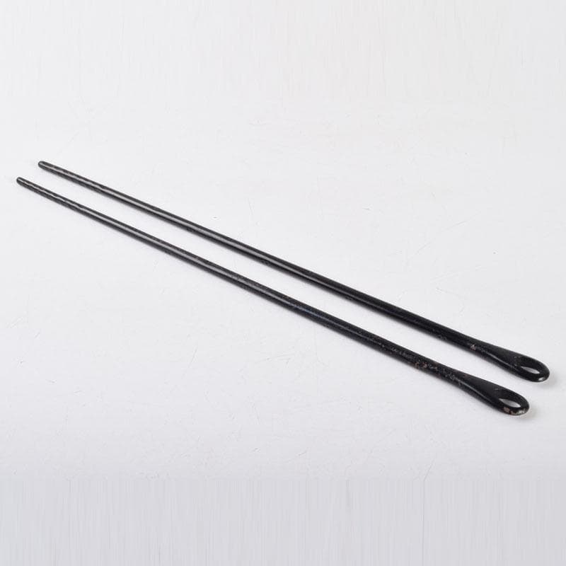 茶道具　御釜師　大西清右衛門作　鐵風炉火箸　共布　烽玉代筆共箱　C　8671