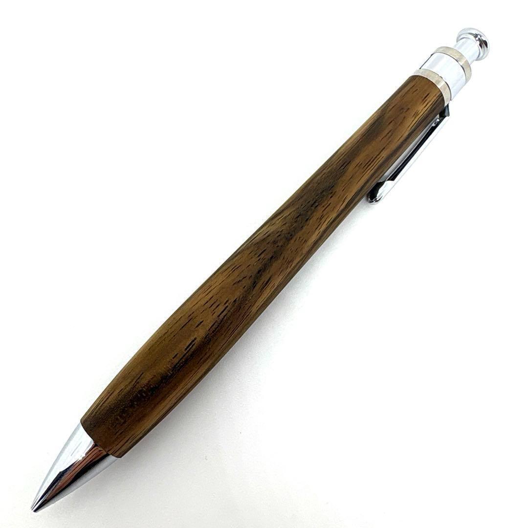 新品即発送 工房楔 【真鍮パイプ】ペンシル楔 黒柿 孔雀杢 シャーペン