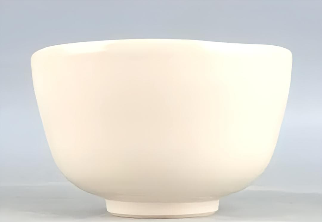 中村能久 色絵菖蒲茶碗　　栞、共箱。