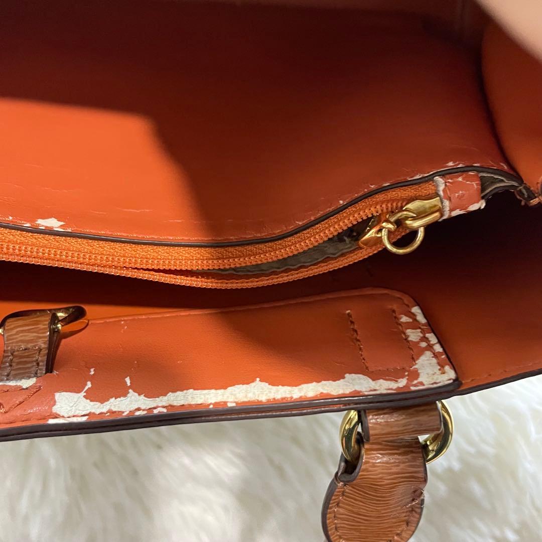 ローレンラルフローレン 2way ハンドバッグ ブラウン 保存袋付