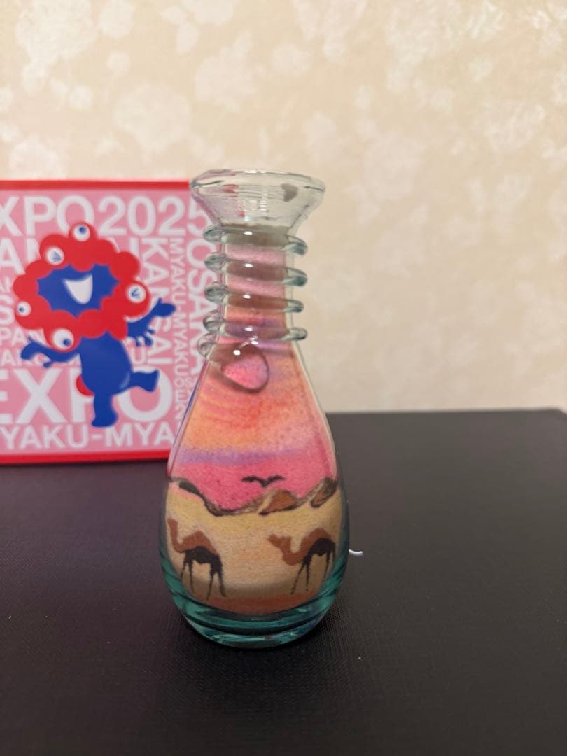 大阪万博ヨルダン館のサンドアート！ピンク