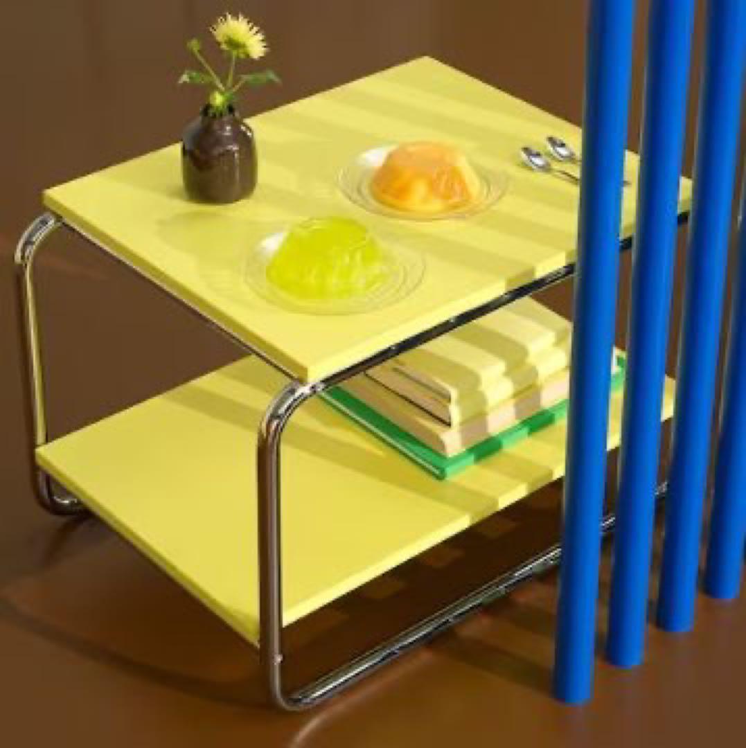 IKEA イエロー サイドテーブル　BAGGBODA