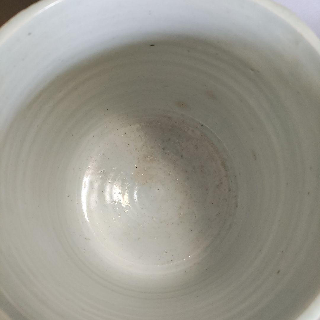 【期限限定品】李殷九　草花文白磁水指　李朝　秋草文