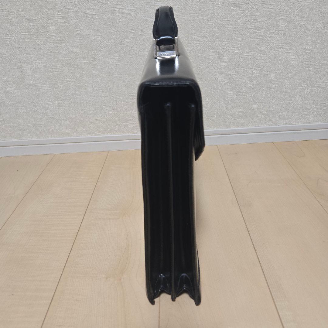 【希少】ロエベ ディプロマティコ ビジネスバッグ アナグラム 型押し レザー 黒