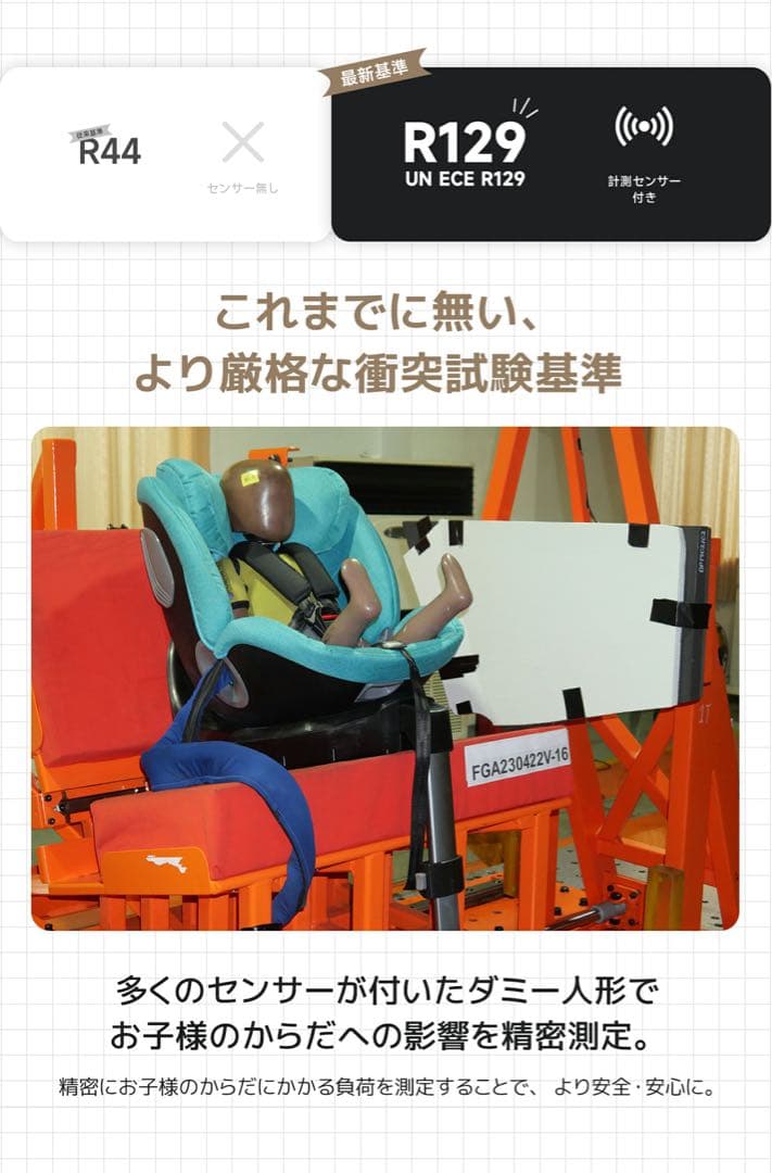 【新品】GU MODE 車用チャイルドシート 360度回転　ブラウン