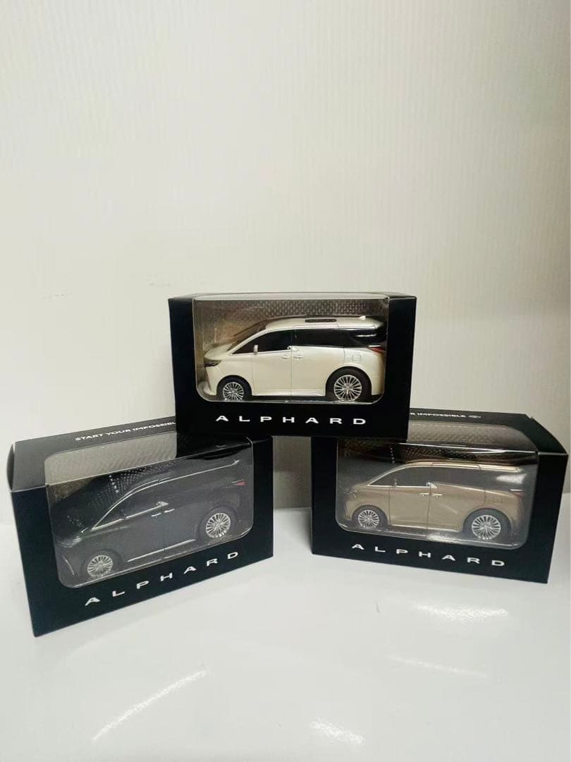 新型アルファード ミニカー 3台セット　トヨタからの正規品　新品未使用