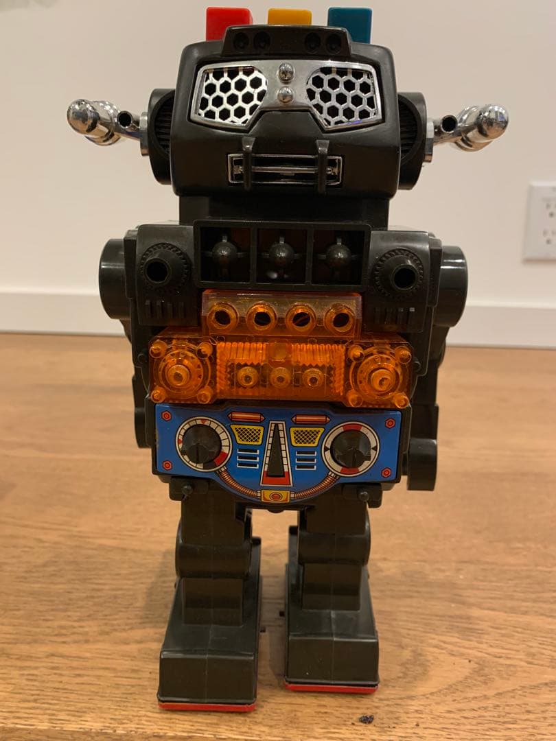昭和レトロ 堀川玩具 コスミックファイター ブリキ ロボット 箱付 ジャンク